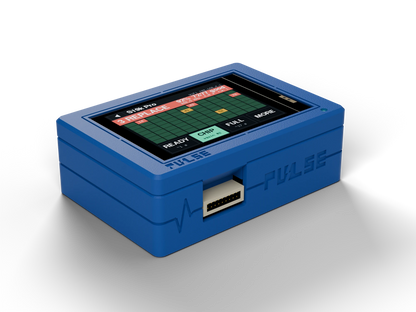 PULSE V1 Hashboard Tester, Blue case, front view