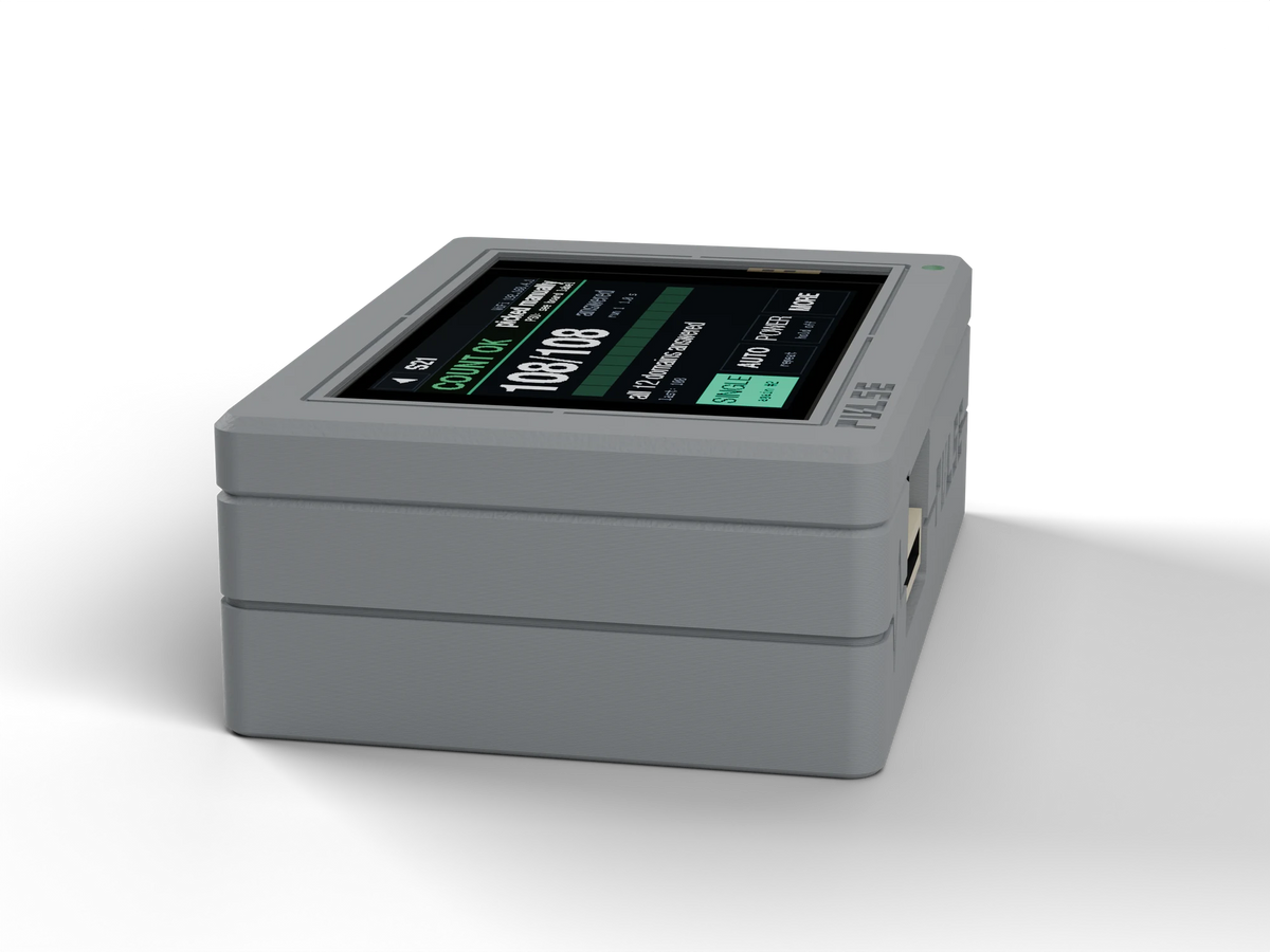 PULSE V1 Hashboard Tester, Gray case, side view