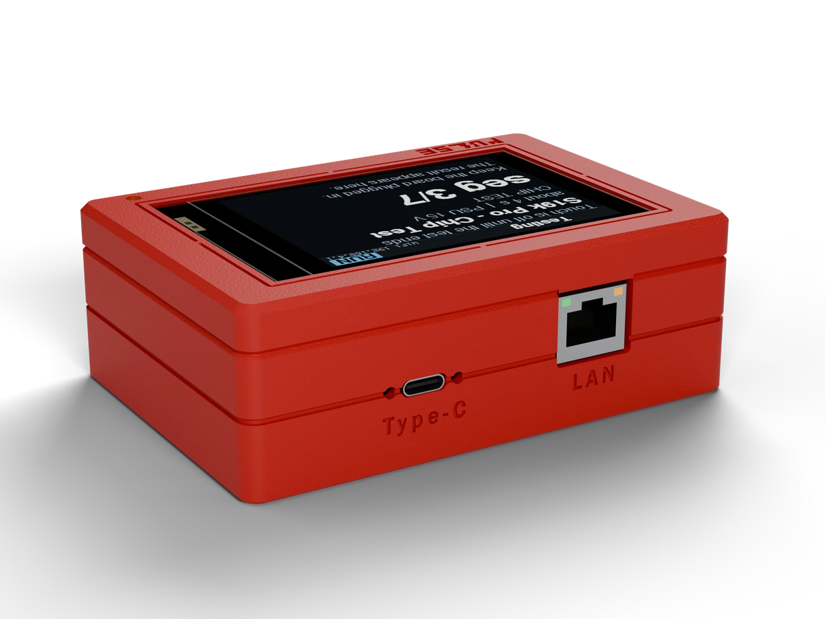 PULSE V1 Hashboard Tester, Red case, back view