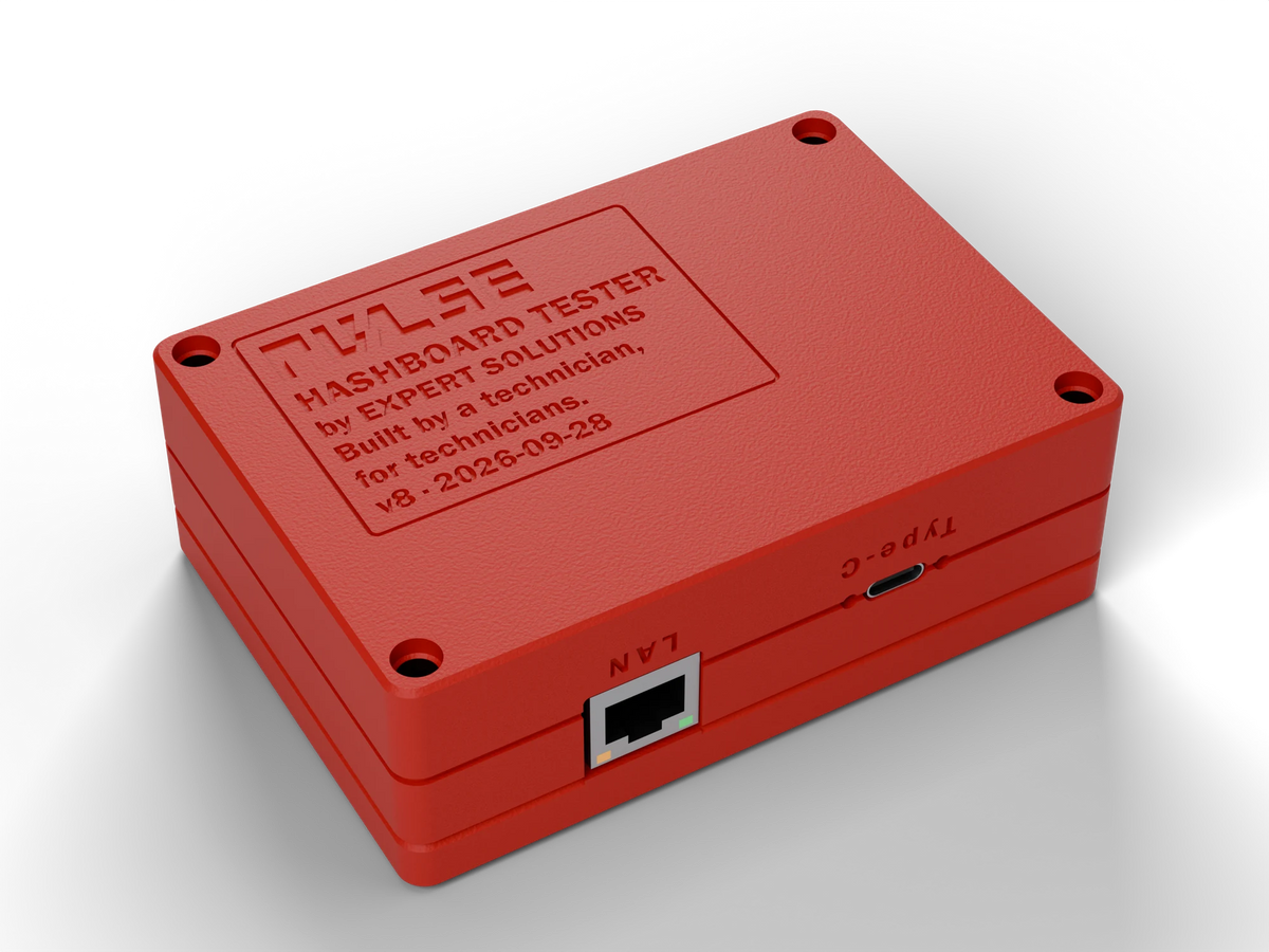 PULSE V1 Hashboard Tester, Red case, underside
