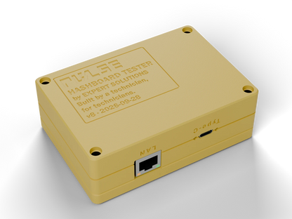 PULSE V1 Hashboard Tester, Yellow case, underside